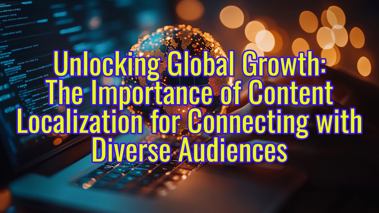 Unlocking Global Growth: The Importance of Content Localization for Connecting with Diverse Audiences